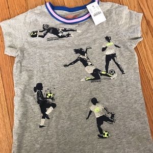 NWT crewcuts soccer t-shirt. Size 8.